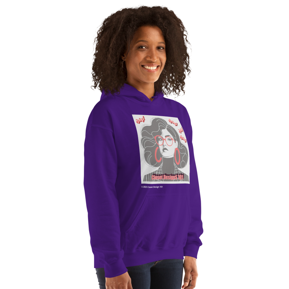 Closet Design 101 Statement Graphic Hoodie – Purple