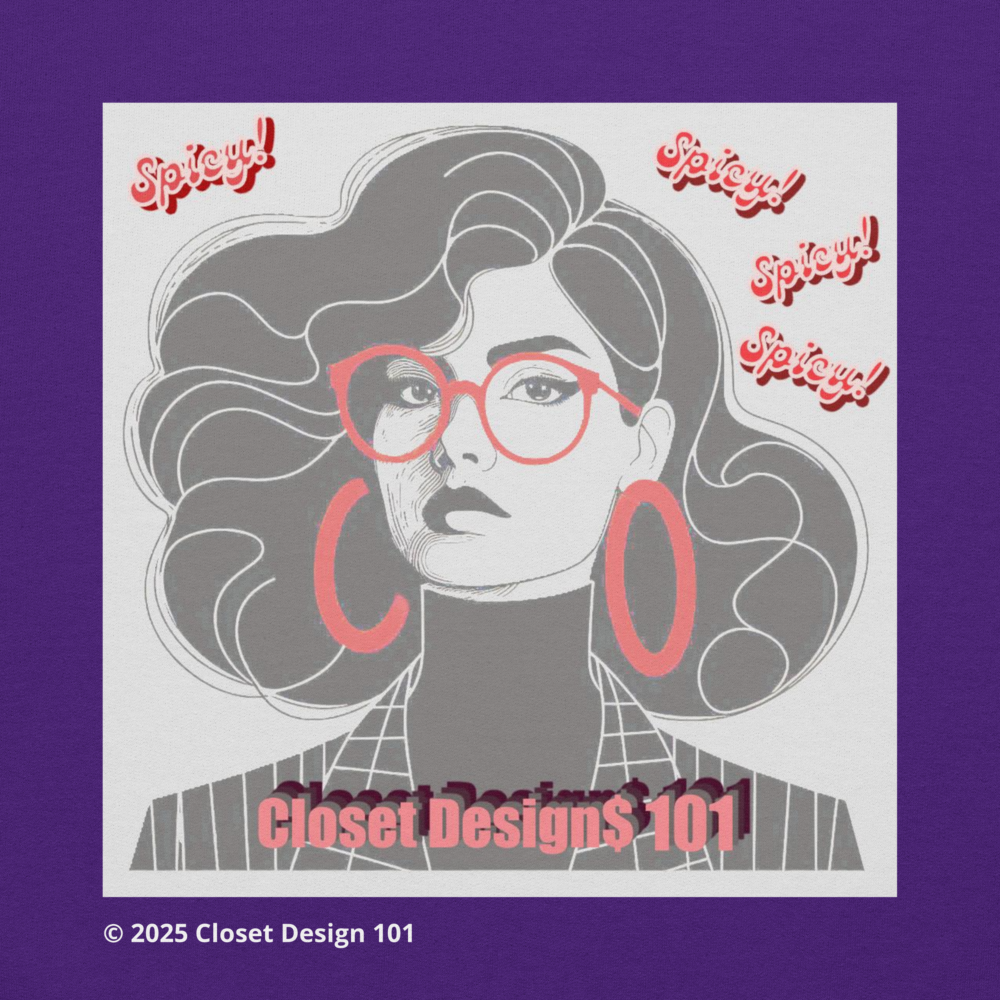 Closet Design 101 Statement Graphic Hoodie – Purple