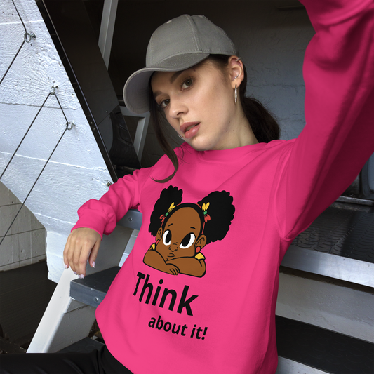 Think about it! Fleece Sweatshirt – Power in Reflection