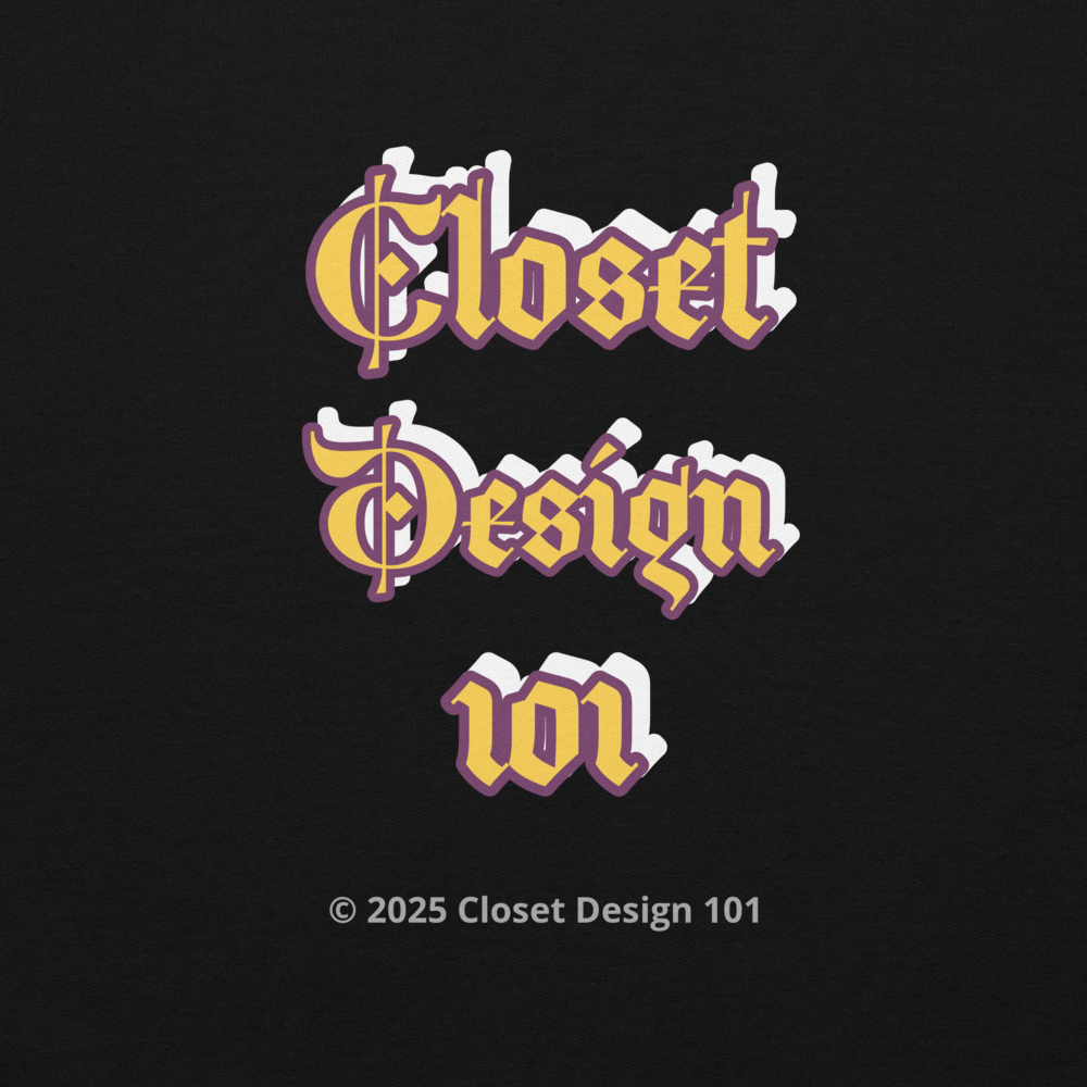 Closet Design 101™ Gothic Logo Hoodie – Unisex Black  Streetwear Essential